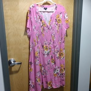 Torrid pink floral dress